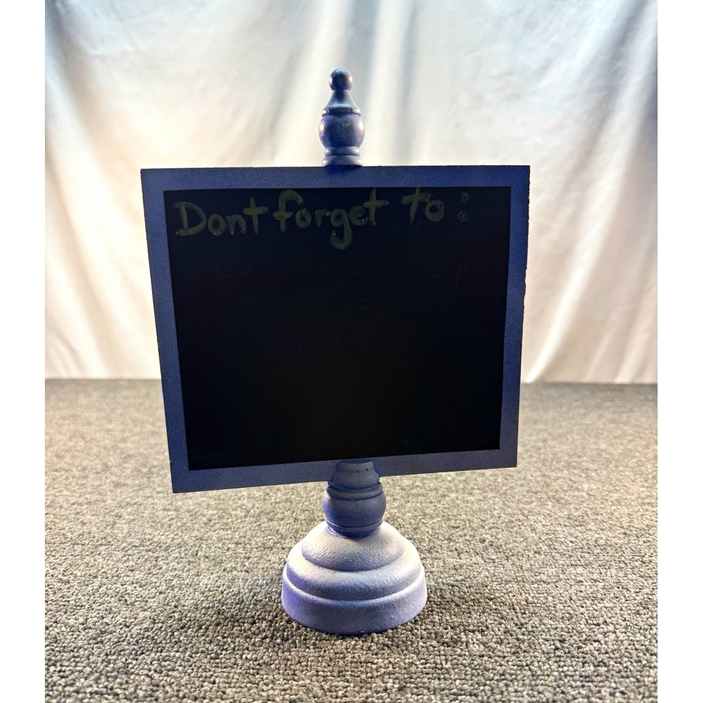 Framed Standing Wood Rectangle Chalkboard "Don't forget to" Rustic Black/Gray
